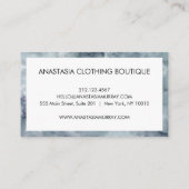 Moderner grauer und weißer Marmor Minimalistisch L Visitenkarte (Rückseite)