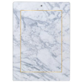 Moderner grauer und weißer Marmorstein Klemmbrett (Rückseite)