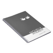 Moderner graues notizblock (Rechte Seite)