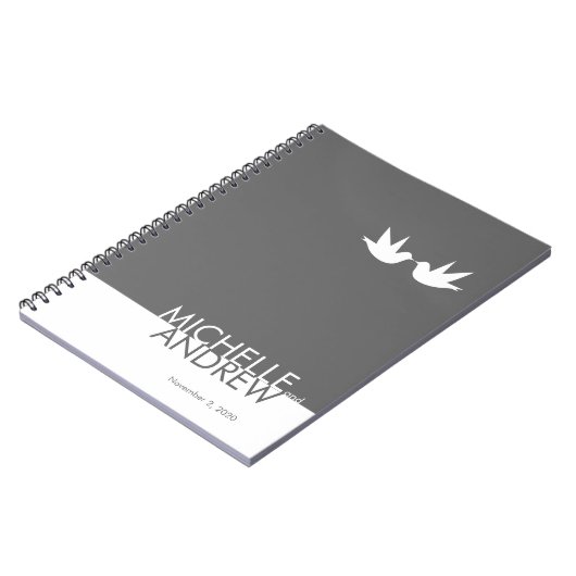 Moderner graues notizblock (Linke Seite)