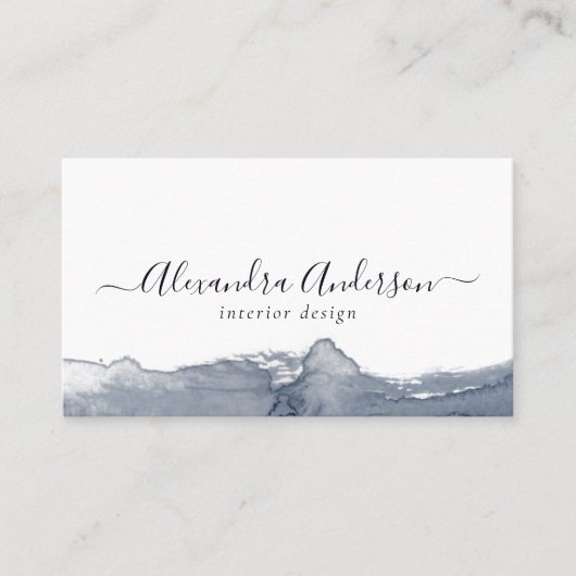 Moderner Graufarbenkalligraphie Minimaler QR-Code Visitenkarte (Vorderseite)