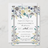 Moderner Graugelber Abschluss Einladung (Vorderseite)