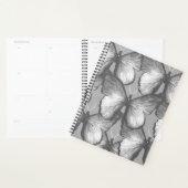 Moderner Graustufenmuster Wasserfarbenschmetterlin Planer (Anzeige)