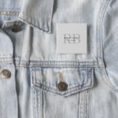 Moderner Gray Monogram Manager Add Name Initials h Button (Beispiel)