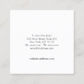 Moderner Gray Taupe Streifen Beruflicher Platz Quadratische Visitenkarte (Rückseite)