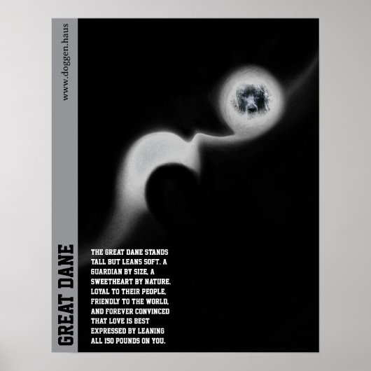 Moderner Great Dane Poster grün (Vorne)