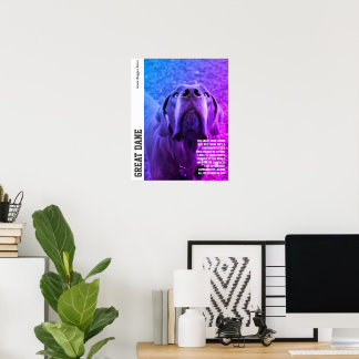 Moderner Great Dane Poster grün 