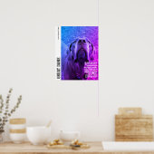 Moderner Great Dane Poster grün (Küche)