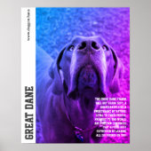 Moderner Great Dane Poster grün (Vorne)