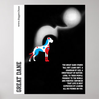 Moderner Great Dane Poster grün