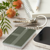 Moderner Green Block Schlüsselanhänger - individue (Vorderseite rechts)