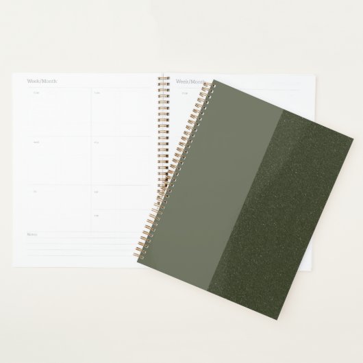 Moderner Green Dual Texture Weekly Planer (Anzeige)
