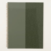 Moderner Green Dual Texture Weekly Planer (Vorderseite)