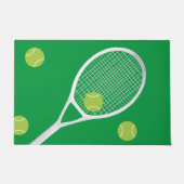 Moderner Green Tennis Racket Ball Fußmatte (Vorderseite)