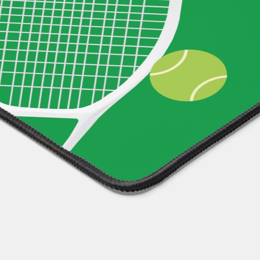 Moderner Green Tennis Racket Ball Schreibtischunterlage (Ecke)