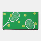 Moderner Green Tennis Racket Ball Schreibtischunterlage (Vorderseite)