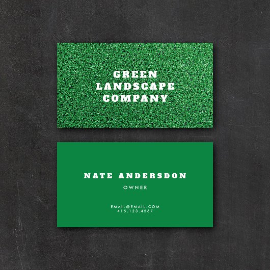 Moderner Green Turf Installer Landscaper Gardener Visitenkarte
