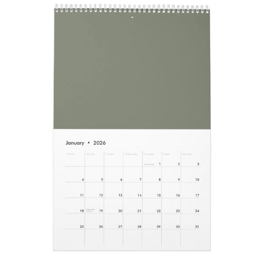 Moderner Green Two-Tone-Kalender - individuell anp Kalender (Jan 2026)