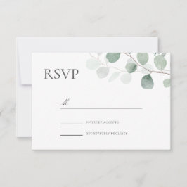Moderner Greenery Wedding jeder Anlass RSVP Karte