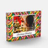 Moderner GRENADA CARRIACOU FLAG Weihnachtsgesicht Fotoblock (Links)
