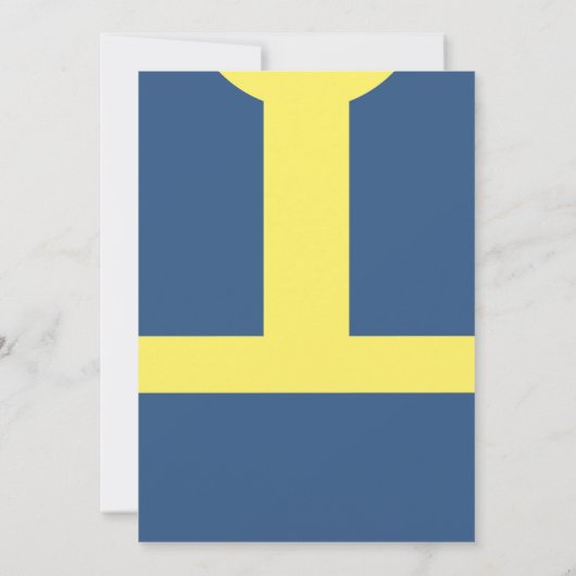 Moderner griechischer Nerd Gamer Blue Gold Vault E Einladung (Rückseite)