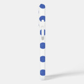 Moderner großer Blue-Polka-Dot Case-Mate iPhone Hülle (Rückseite / Links)