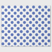 Moderner großer Blue Textured Polka Dot Geschenkpapier (Flach)