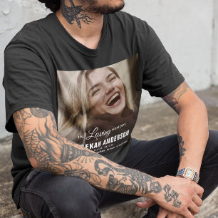 Moderner Großer Foto Beerdigungsdenkmal T - Shirt