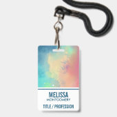 Moderner Grün- und Rothalsnebel Ausweis (Vorderseite mit Lanyard)