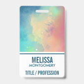 Moderner Grün- und Rothalsnebel Ausweis (Rückseite)