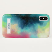 Moderner Grün- und Rothalsnebel Case-Mate iPhone Hülle (Rückseite (Horizontal))