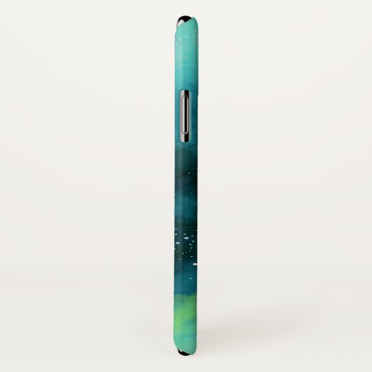 Moderner Grün- und Rothalsnebel Case-Mate iPhone Hülle (Hinten/Rechts)