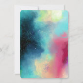 Moderner Grün- und Rothalsnebel Einladung (Rückseite)