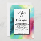 Moderner Grün- und Rothalsnebel Einladung (Vorderseite)