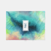 Moderner Grün- und Rothalsnebel Fleecedecke (Vorderseite (Horizontal))