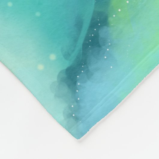 Moderner Grün- und Rothalsnebel Fleecedecke (Ecke)