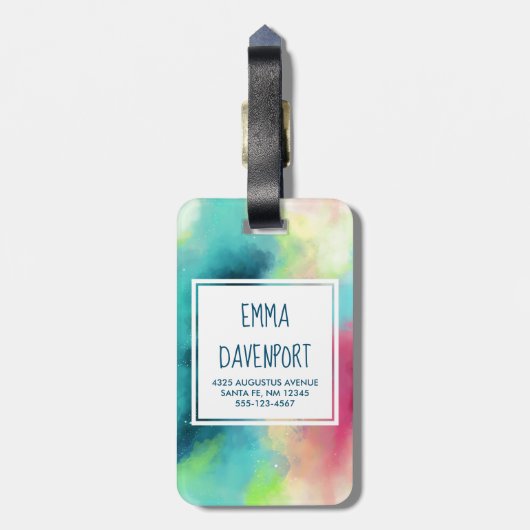 Moderner Grün- und Rothalsnebel Gepäckanhänger (Rückseite vertikal)