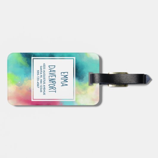 Moderner Grün- und Rothalsnebel Gepäckanhänger (Rückseite horizontal)