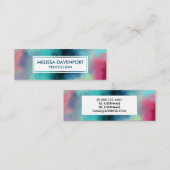 Moderner Grün- und Rothalsnebel Mini Visitenkarte (Vorne/Hinten)