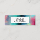 Moderner Grün- und Rothalsnebel Mini Visitenkarte (Rückseite)