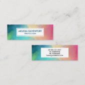 Moderner Grün- und Rothalsnebel Mini Visitenkarte (Vorne/Hinten)