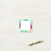 Moderner Grün- und Rothalsnebel Post-it Klebezettel (Auf Schreibtisch)