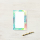 Moderner Grün- und Rothalsnebel Post-it Klebezettel (Auf Schreibtisch)