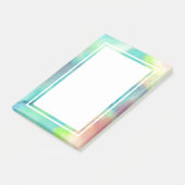 Moderner Grün- und Rothalsnebel Post-it Klebezettel (angewinkelt)