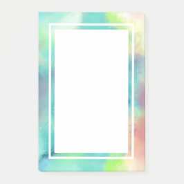 Moderner Grün- und Rothalsnebel Post-it Klebezettel