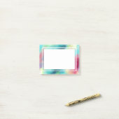 Moderner Grün- und Rothalsnebel Post-it Klebezettel (Auf Schreibtisch)