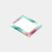 Moderner Grün- und Rothalsnebel Post-it Klebezettel (angewinkelt)