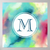 Moderner Grün- und Rothalsnebel Poster (Vorne)