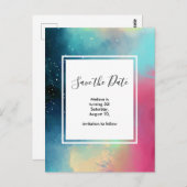 Moderner Grün- und Rothalsnebel Postkarte (Vorne/Hinten)