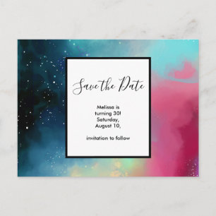 Moderner Grün- und Rothalsnebel Postkarte